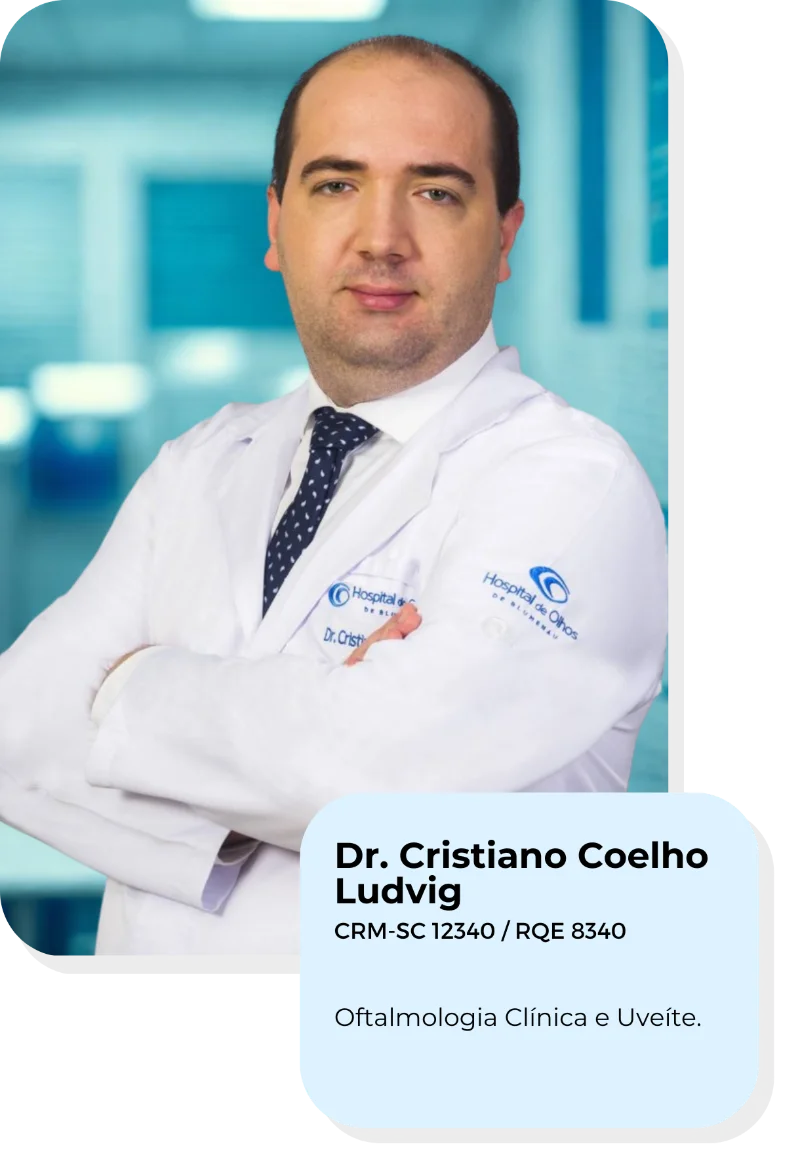 Dr. Cristiano Coelho Ludvig, oftalmologista do Hospital de Olhos de Blumenau