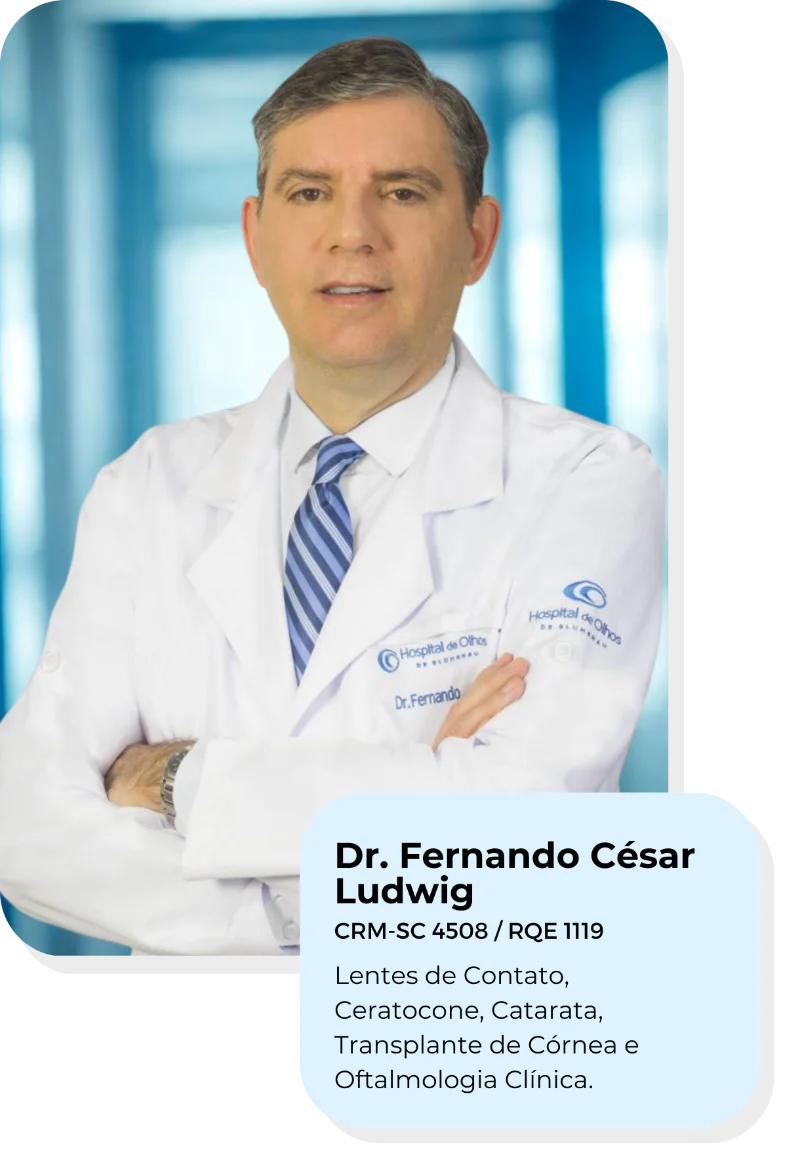 Dr. Fernando César Ludwig, oftalmologista do Hospital de Olhos de Blumenau