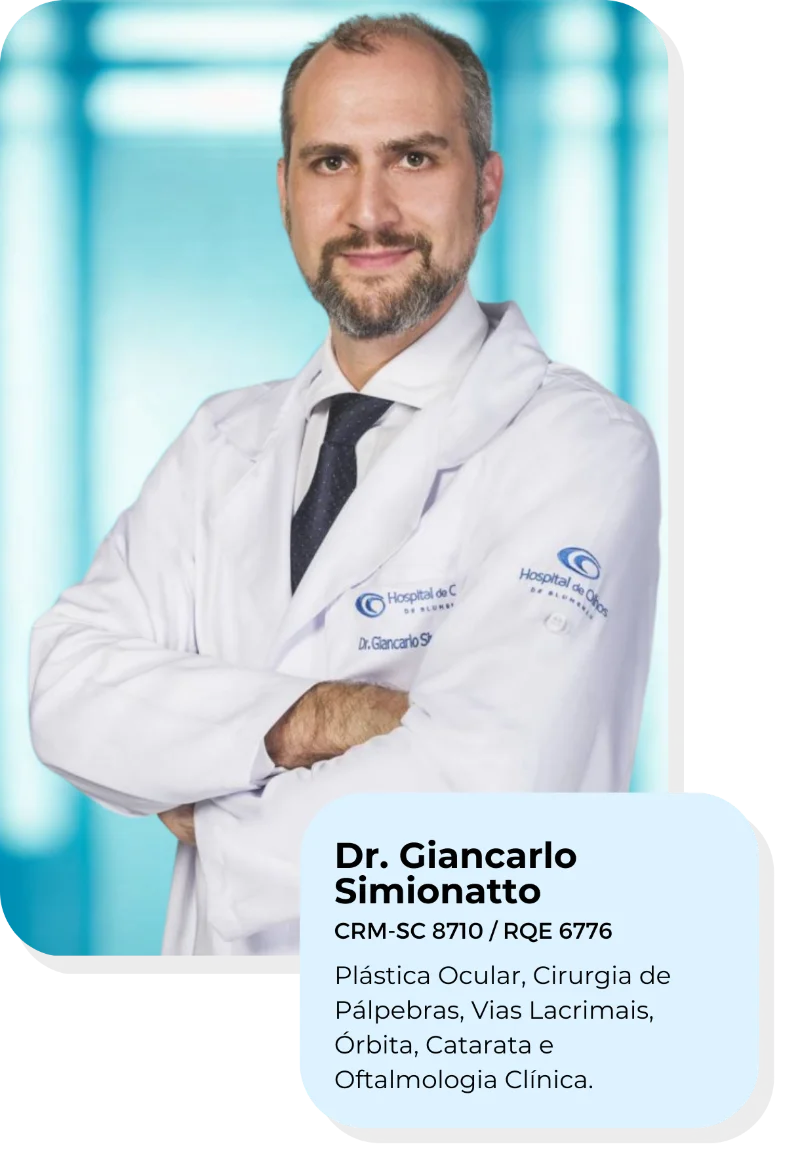 Dr. Giancarlo Simionatto, oftalmologista do Hospital de Olhos de Blumenau