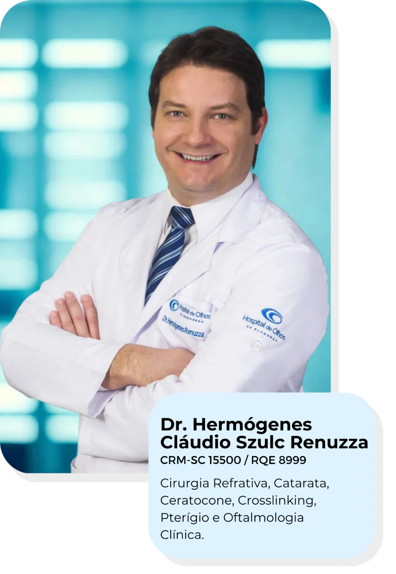 Dr. Hermógenes Cláudio Szulc Renuzza, oftalmologista do Hospital de Olhos de Blumenau
