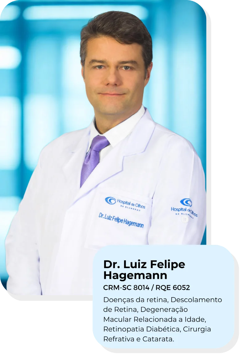 Dr. Luiz Felipe Hagemann, oftalmologista do Hospital de Olhos de Blumenau