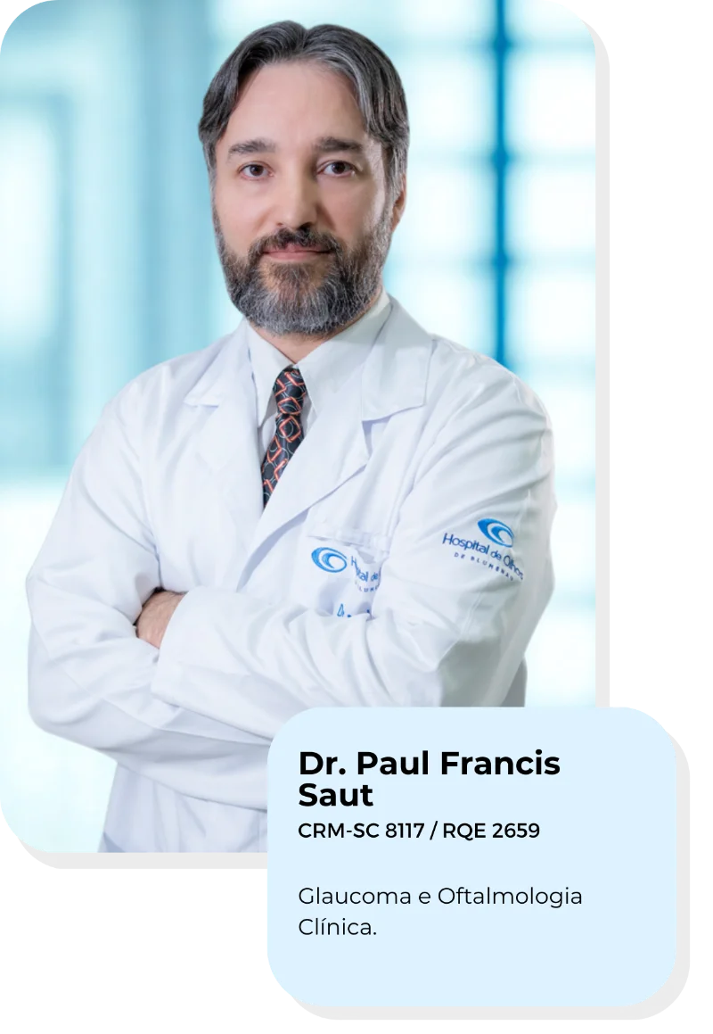 Dr. Paul Francis Saut, oftalmologista do Hospital de Olhos de Blumenau